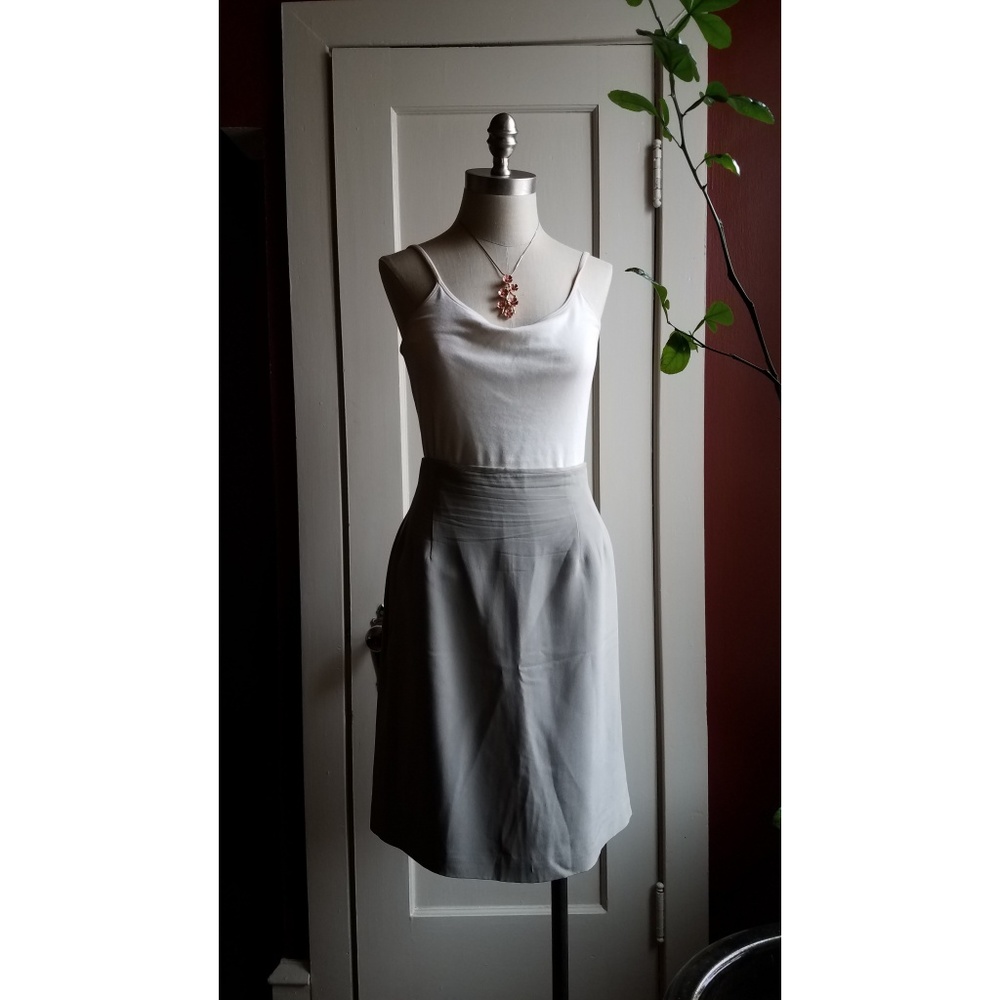 Chaus 100% Silk French Grey Skirt